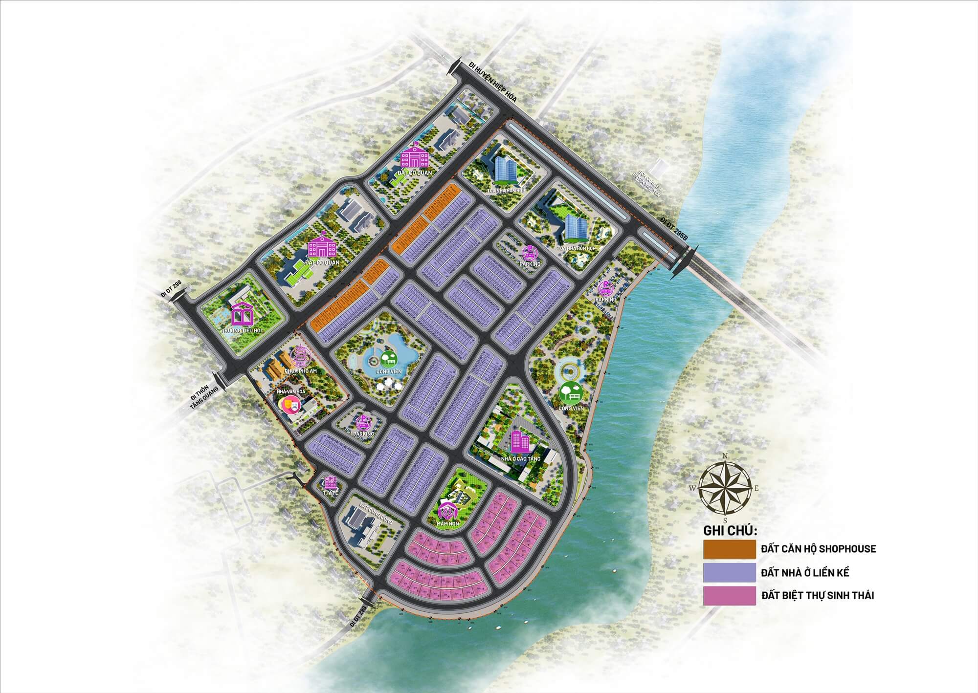 mặt bằng dự án việt yên riverside bắc giang